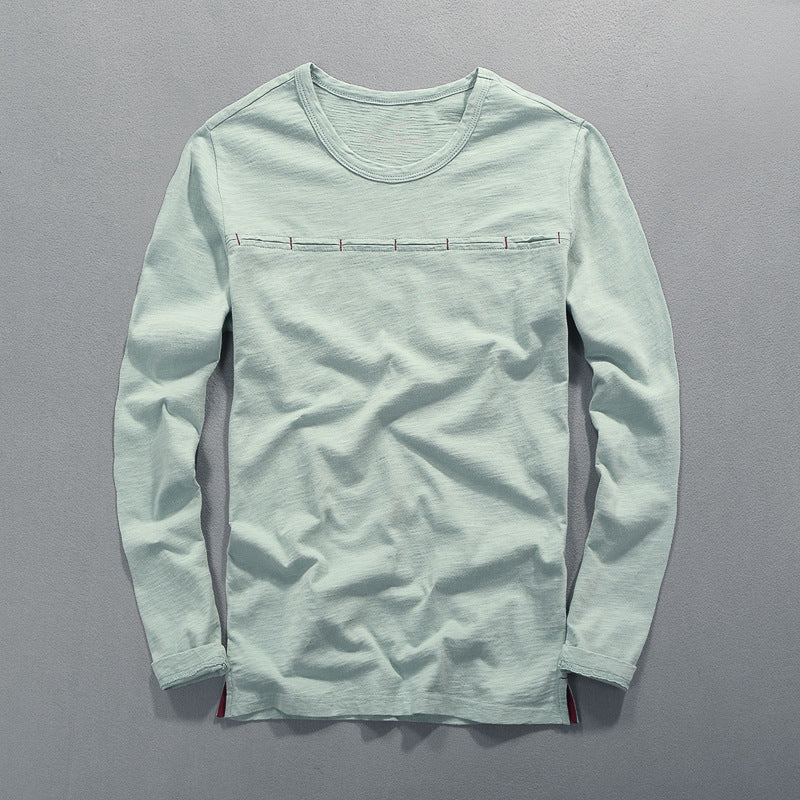 Dame trendy langærmet t-shirt med specielle syninger Stilla