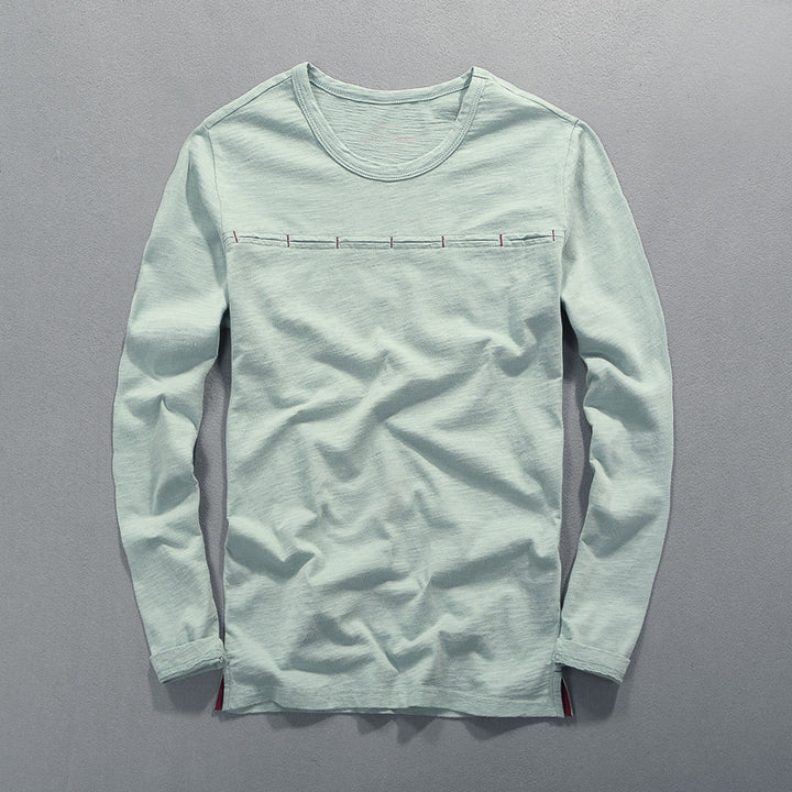 Dame trendy langærmet t-shirt med specielle syninger Stilla