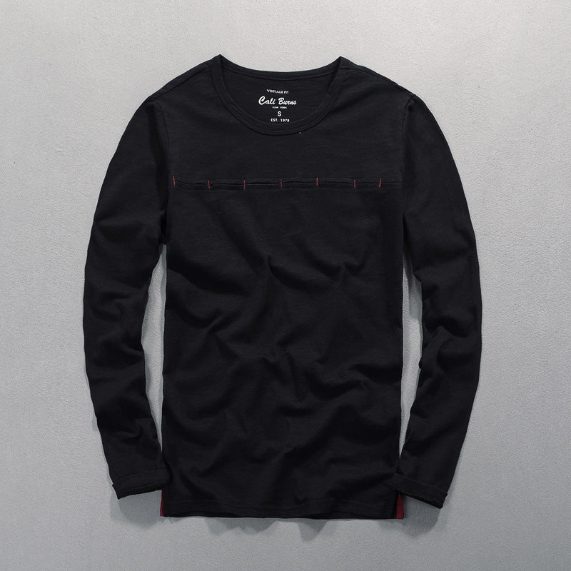 Dame trendy langærmet t-shirt med specielle syninger Stilla