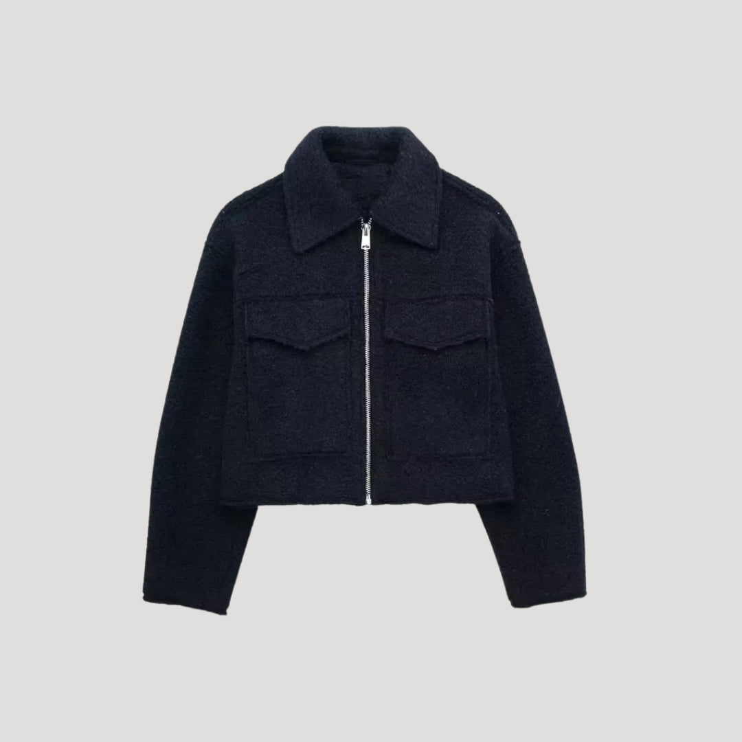 Stilla | Kvinder Cropped Uldblandingsjakke