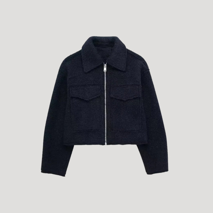 Stilla | Kvinder Cropped Uldblandingsjakke