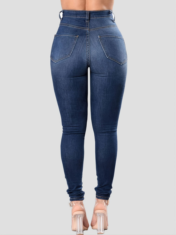 Stilla | Ripped Huller Skinny Leg Distressed Denim Jeans Bukser