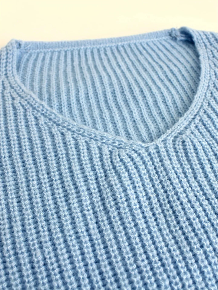 Stilla | V-udskæring Pullover Med Lanternærmer
