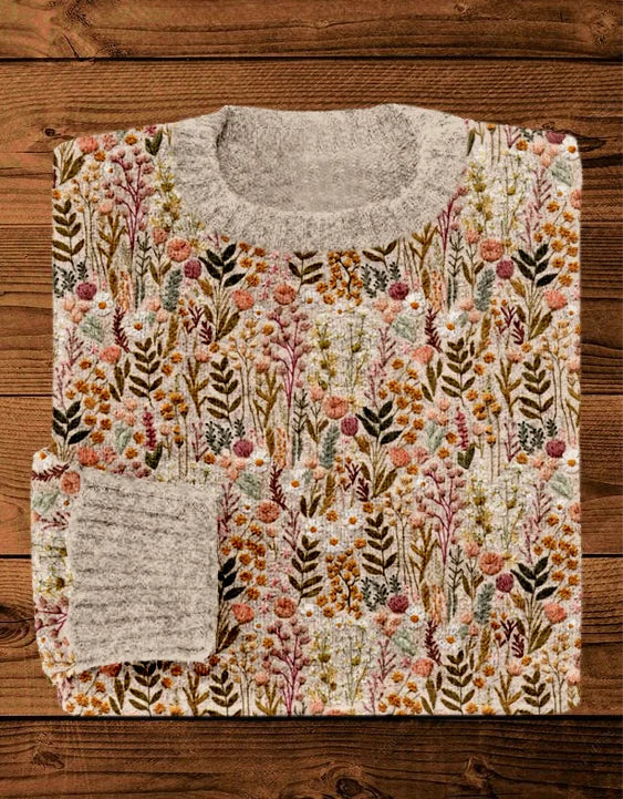 Stilla | Behagelig sweatshirt med blomsterprint