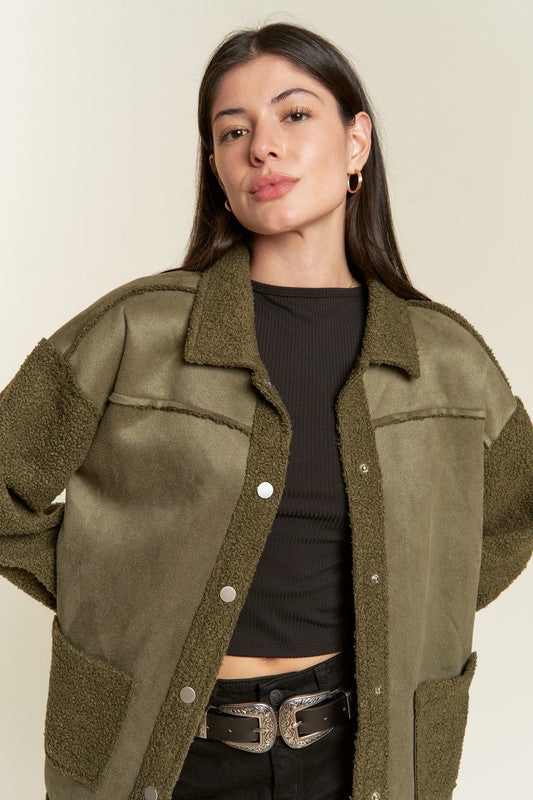 Stilla | Pels- Og Suede Jakke