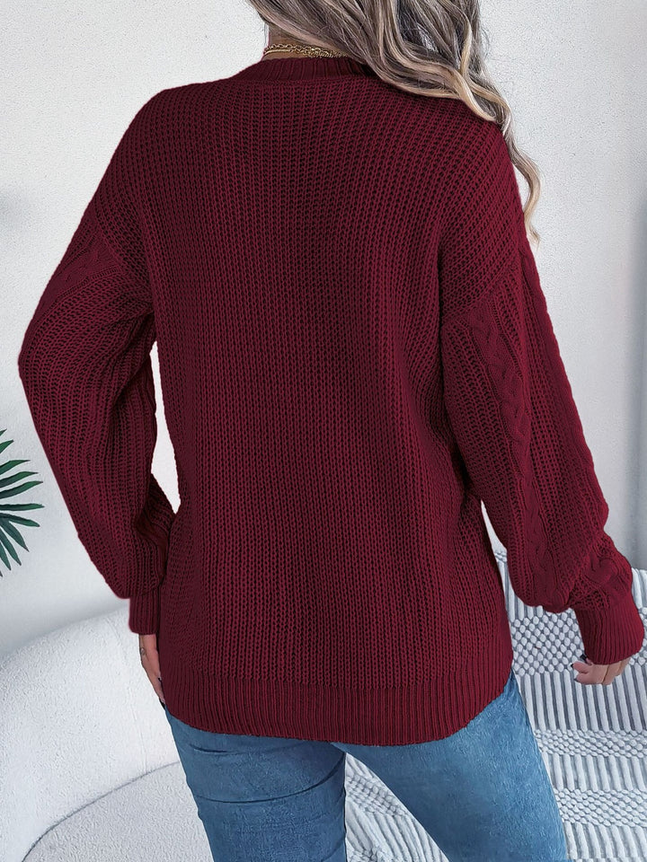 Stilla | Strikjakke med lange ærmer og vridd design