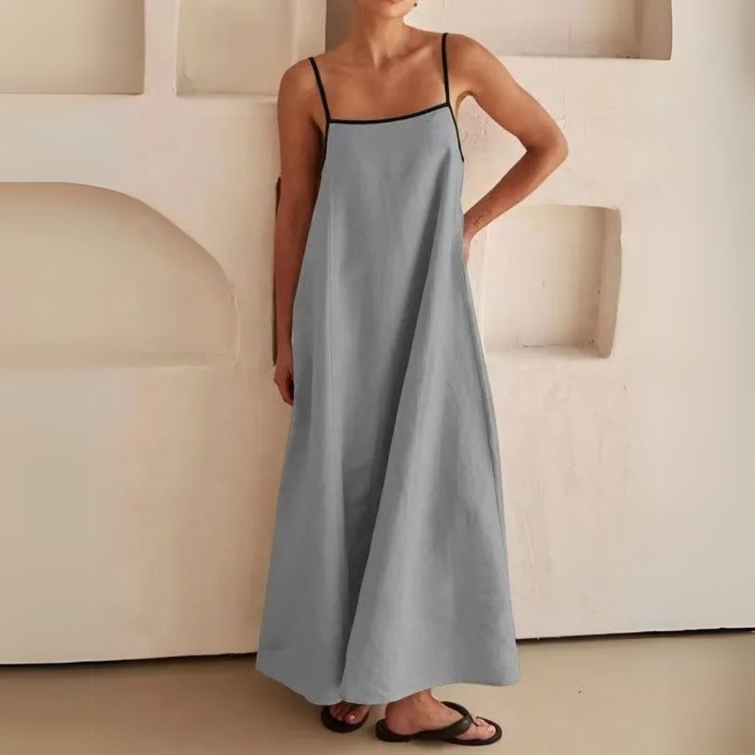 Stilla | Kvinders Linned Maxi Sommer Slip Kjole