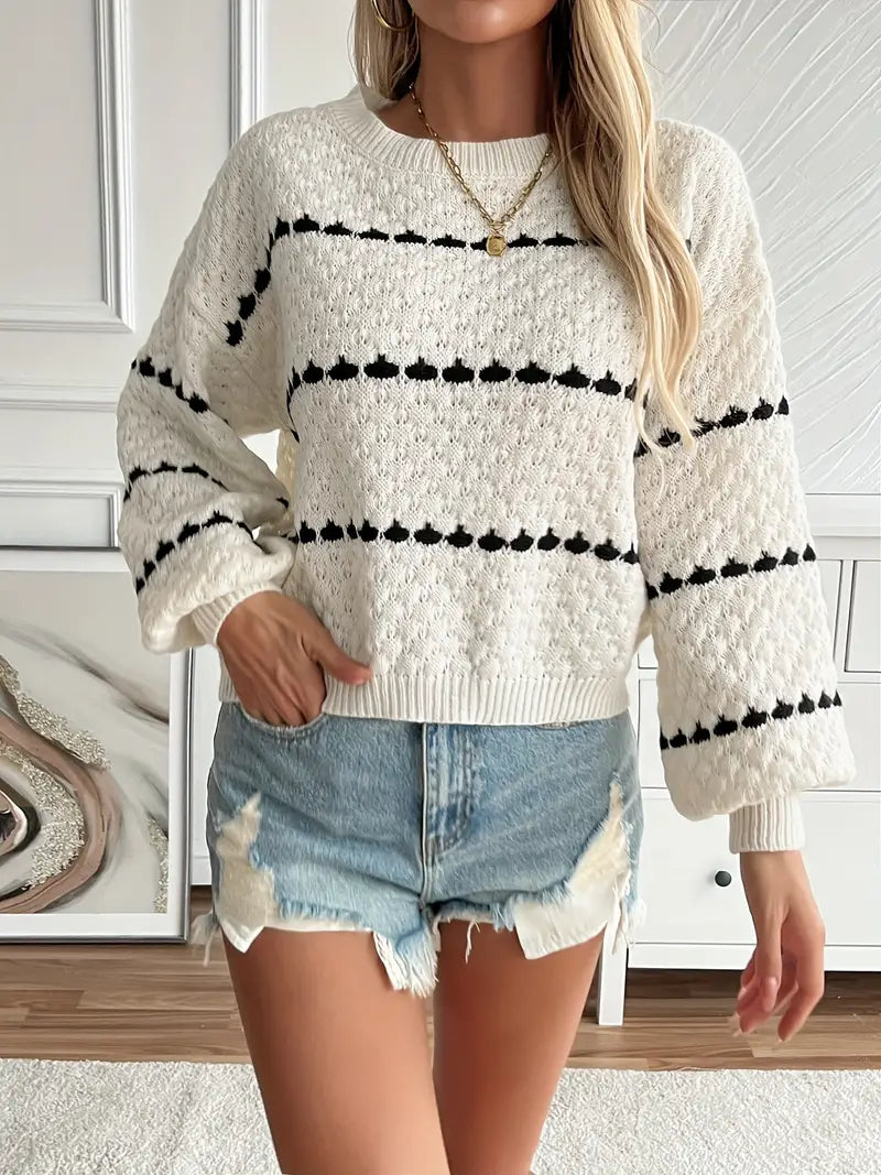 Stilla | Elegant strikpullover med rund halsudskæring