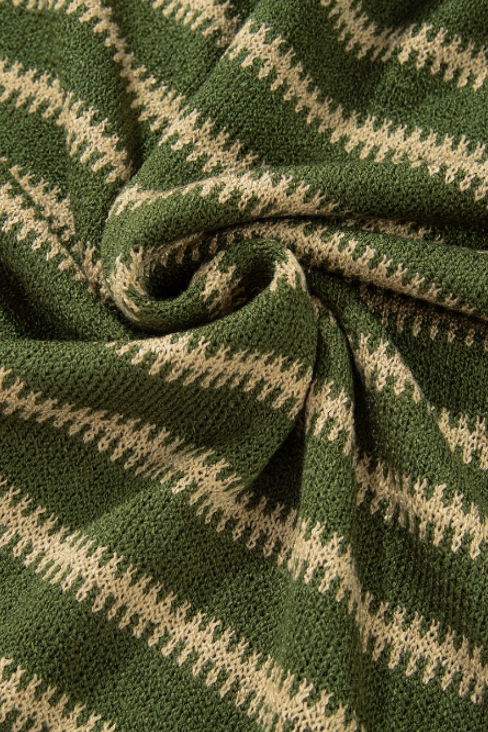 Stilla | Stribet Sweater Med Rund Halsudskæring og Faldende Skuldre