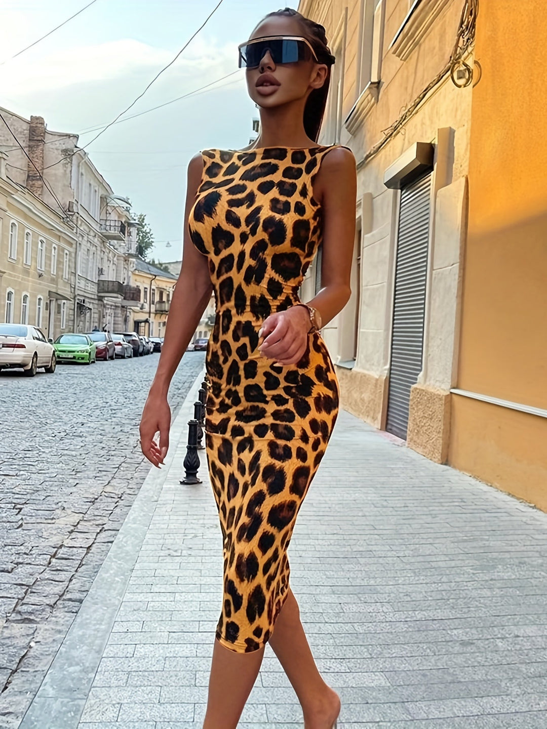 Stilla | Bodycon Kjole Panterprint