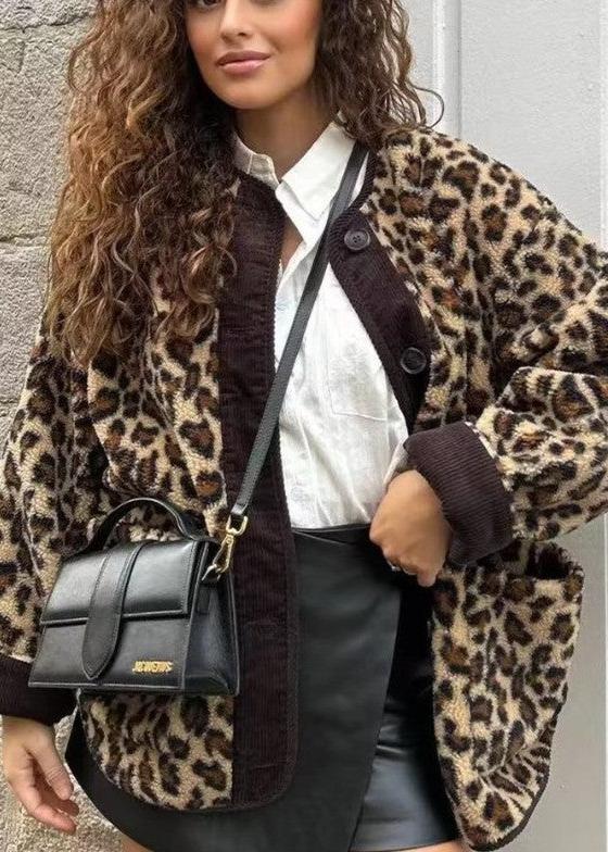 Stilla | Leopardmønster Løst Jakke