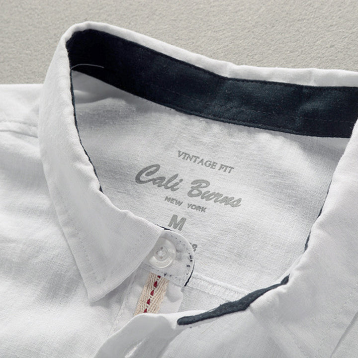 Herre poloshirt med drejet krave og knapliste Stilla