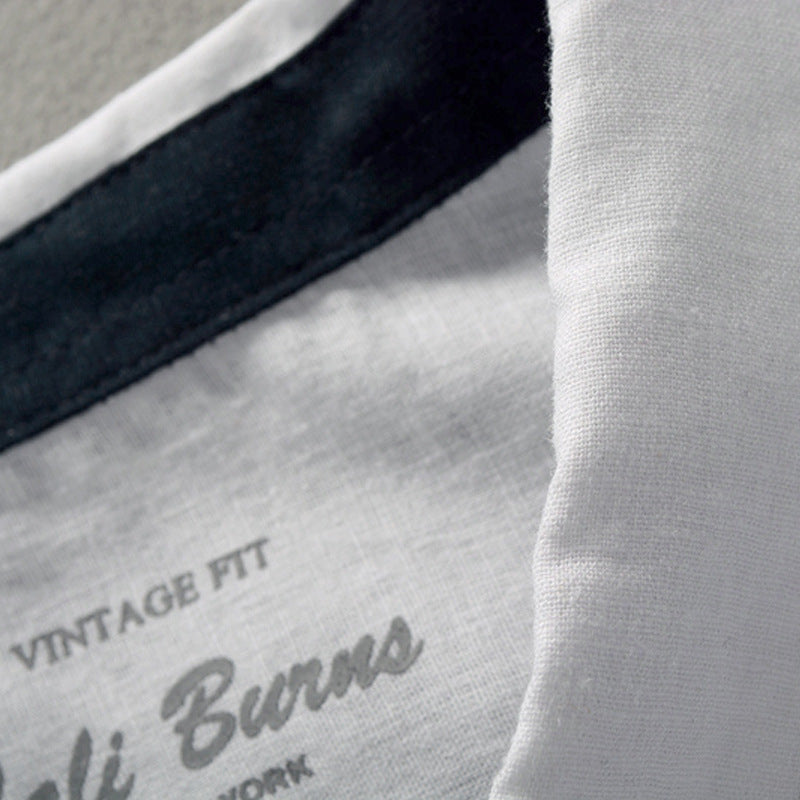 Herre poloshirt med drejet krave og knapliste Stilla