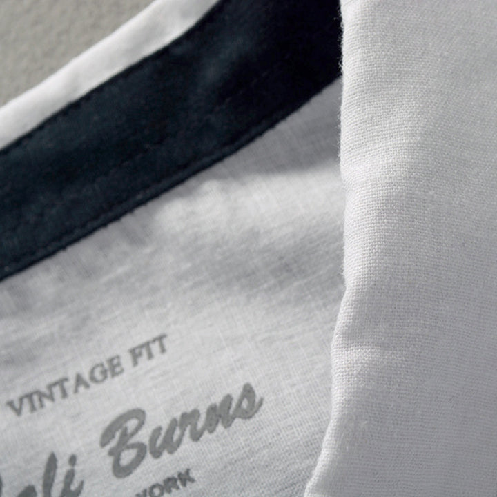 Herre poloshirt med drejet krave og knapliste Stilla
