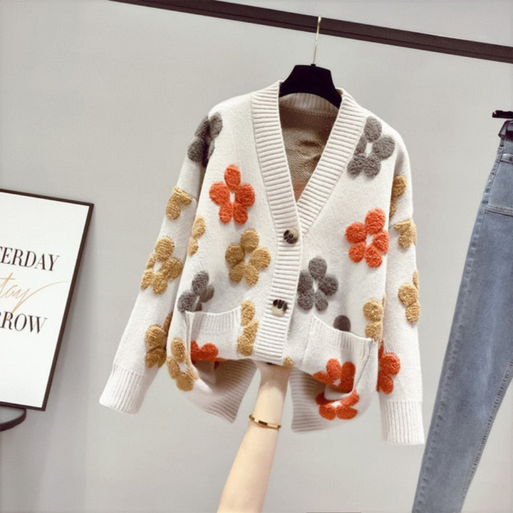Stilla | Blomster Cardigan Dame