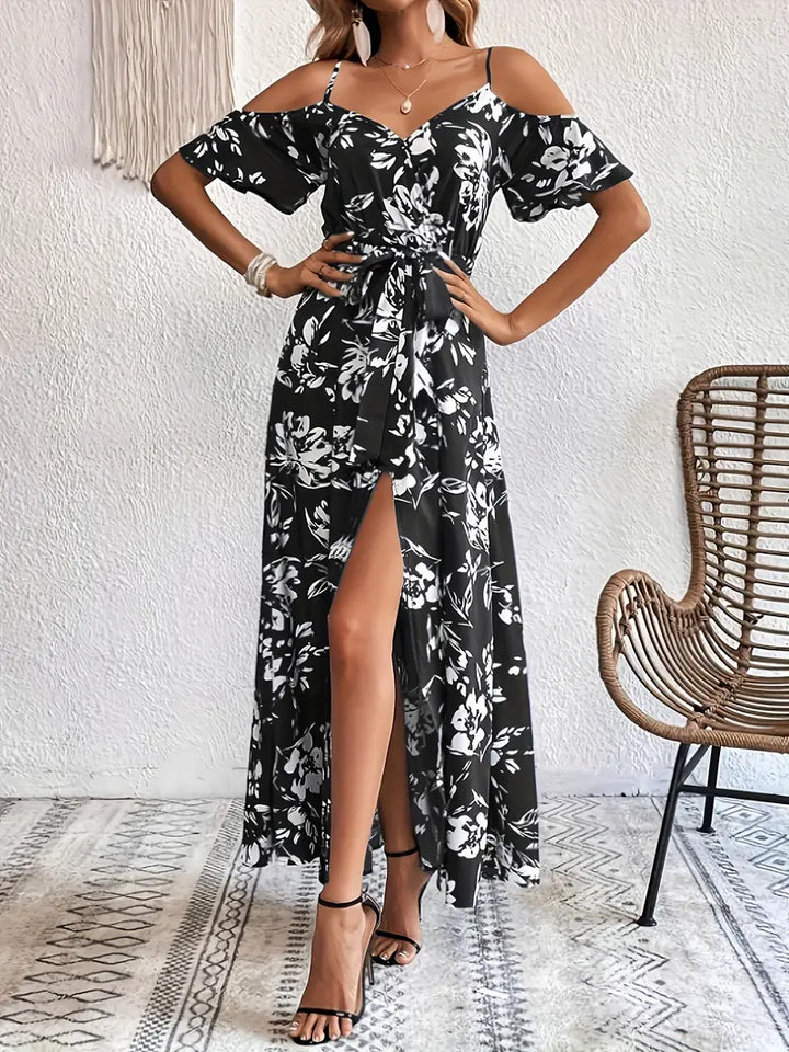 Stilla | Blomstret Maxi Kjole Med Stropper