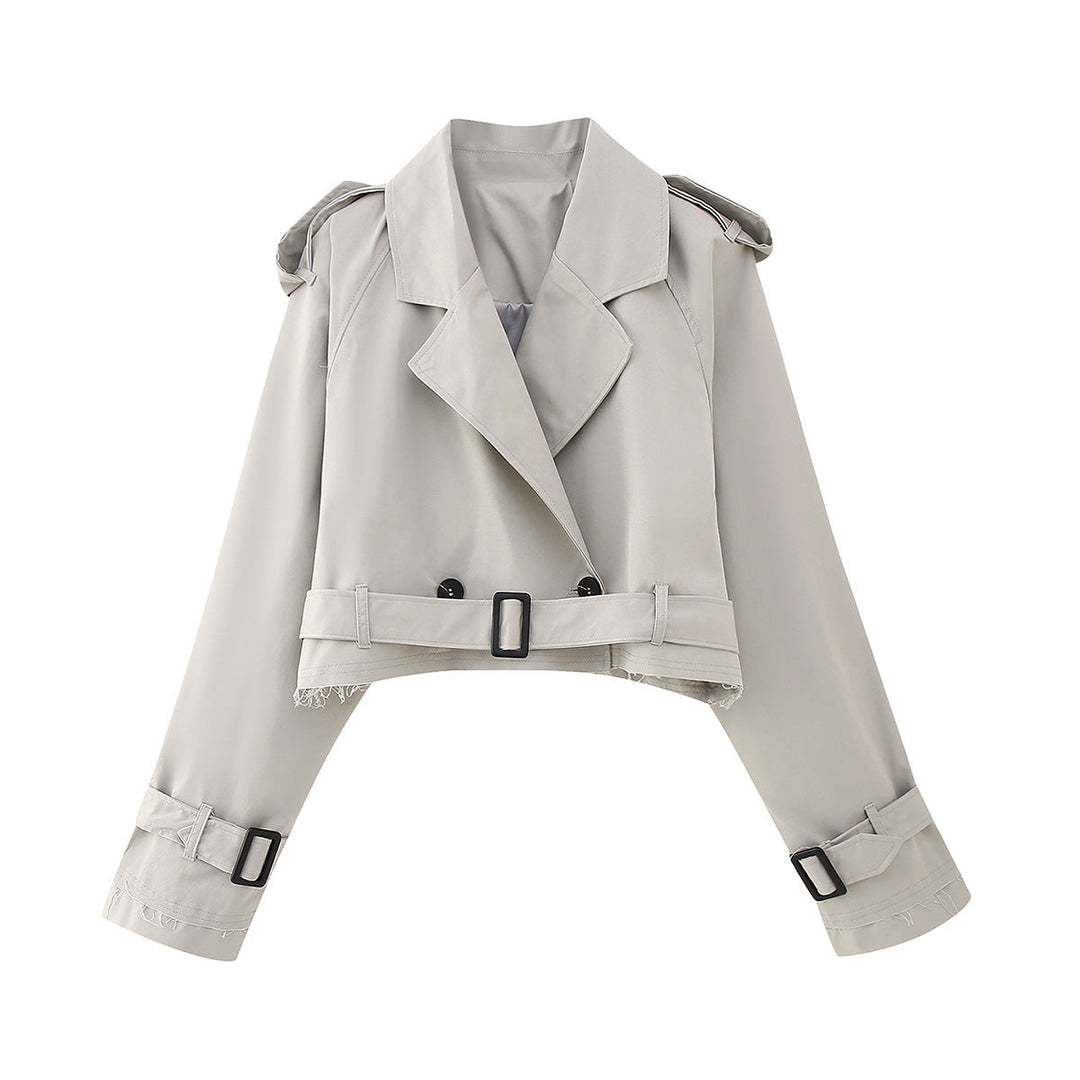 Stilla | Stilfuld kort trenchcoat - Elegant bælte-design