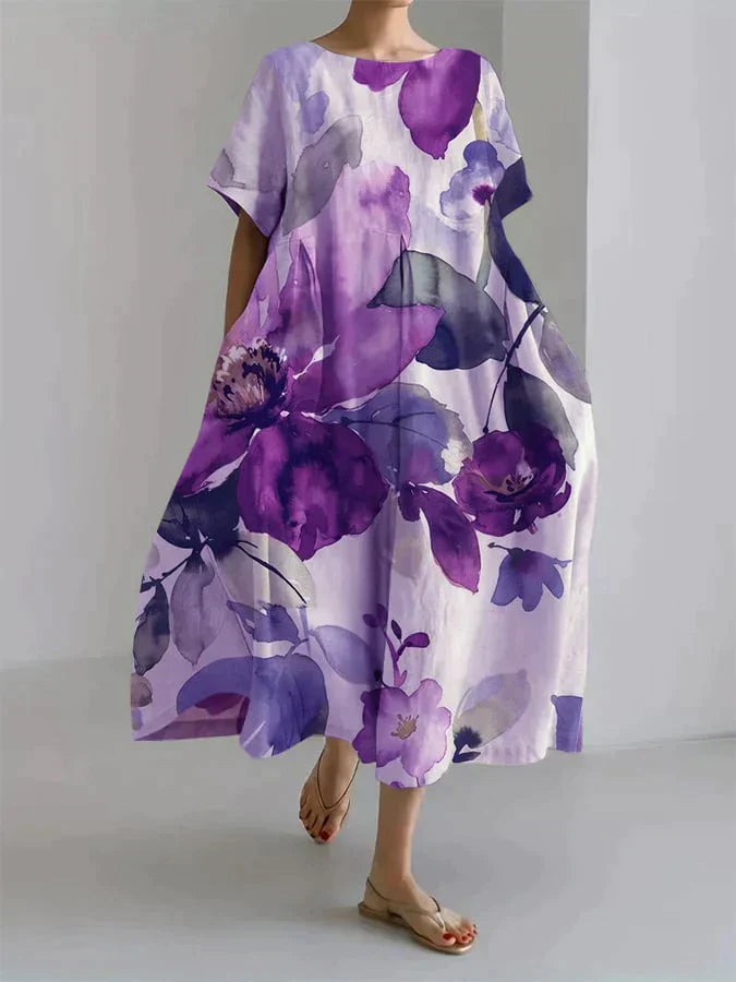 Stilla | Vidde Blomster Damekjole Med Botanisk Tryk