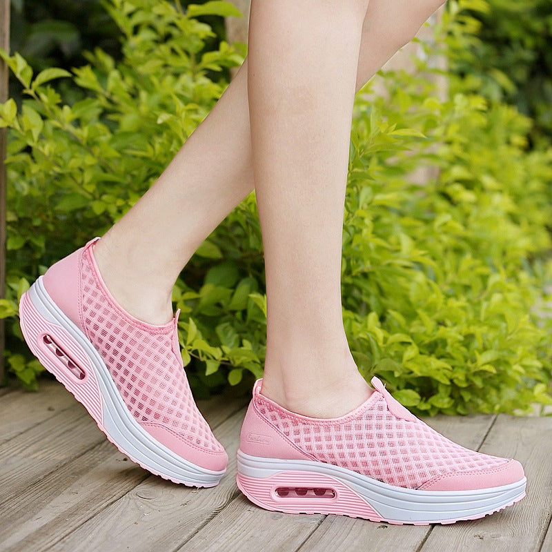 Dame Slip-On Mesh Sneakers med Air Cushion Teknologi Stilla