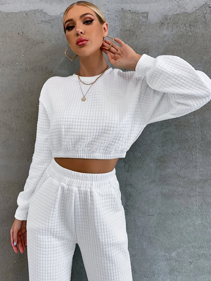 Stilla | Sweat Og Struktureret Cropped Bukser Til Kvinder