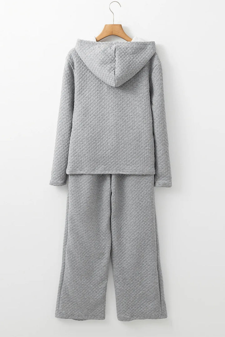 Stilla | Sæt med hættebluse med lange ærmer og bukser med snøre