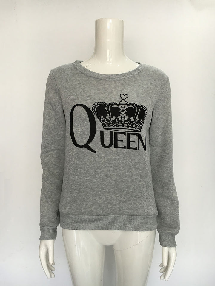 Kvinders sweatshirt med kongelig print Stilla