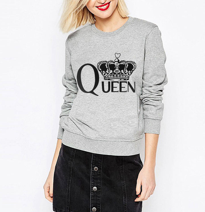 Kvinders sweatshirt med kongelig print Stilla