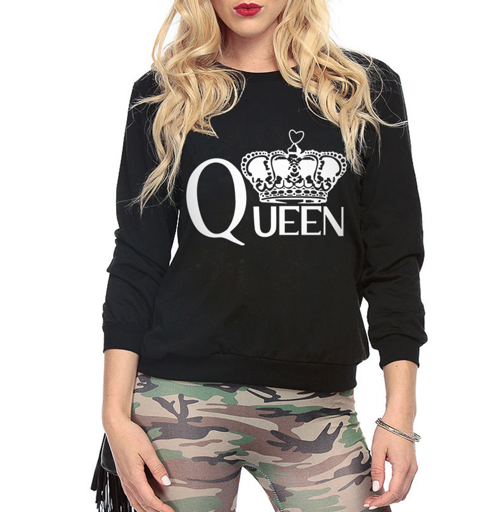 Kvinders sweatshirt med kongelig print Stilla