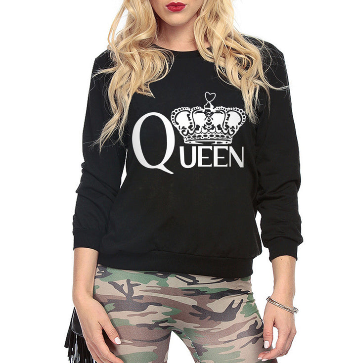 Kvinders sweatshirt med kongelig print Stilla