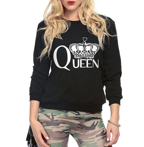 Kvinders sweatshirt med kongelig print Stilla