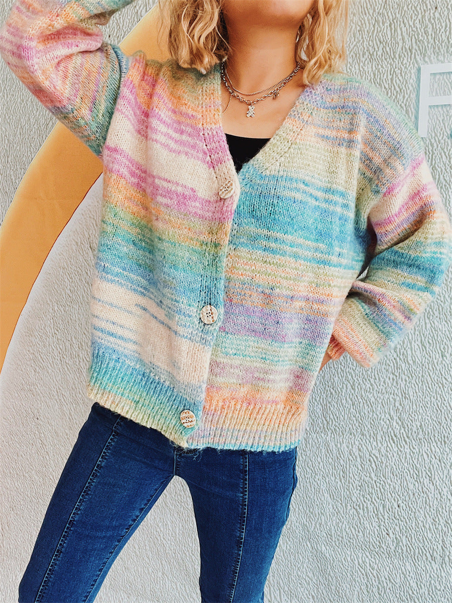 Stilla | Strikjakke med knaplukning og langærmet design