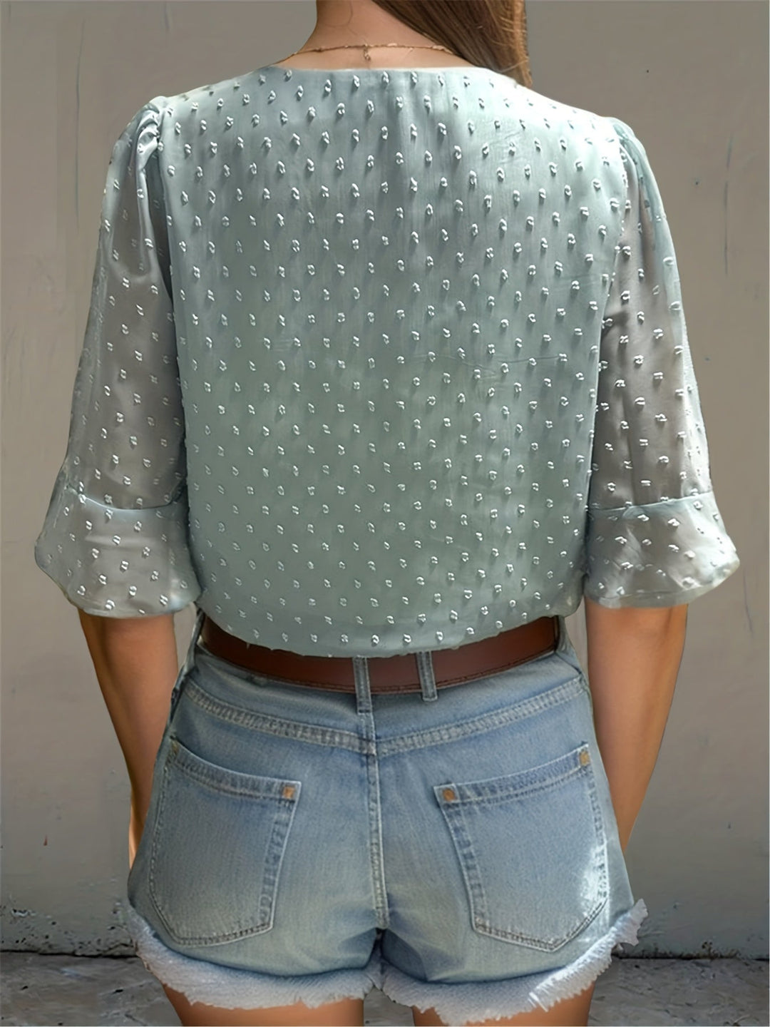 Stilla | Løs Chiffonbluse Med Lange Ærmer