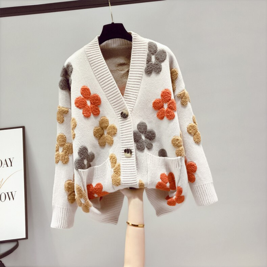 Stilla | Blomster Cardigan Dame