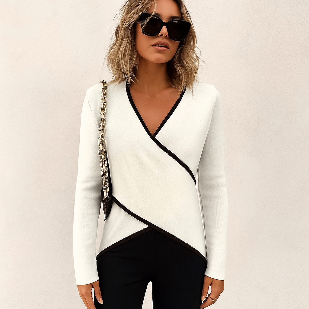 Stilla | V-udskæring Langærmet sweater