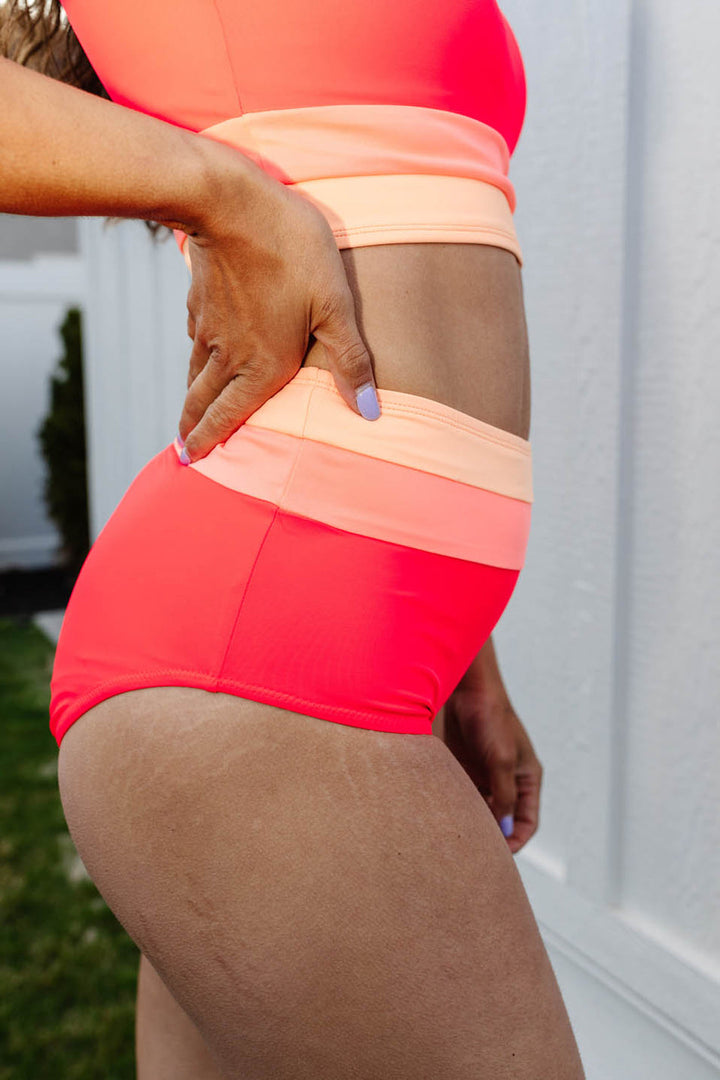 Skovae | Sort Colorblock Cut Back Bikini-Sæt