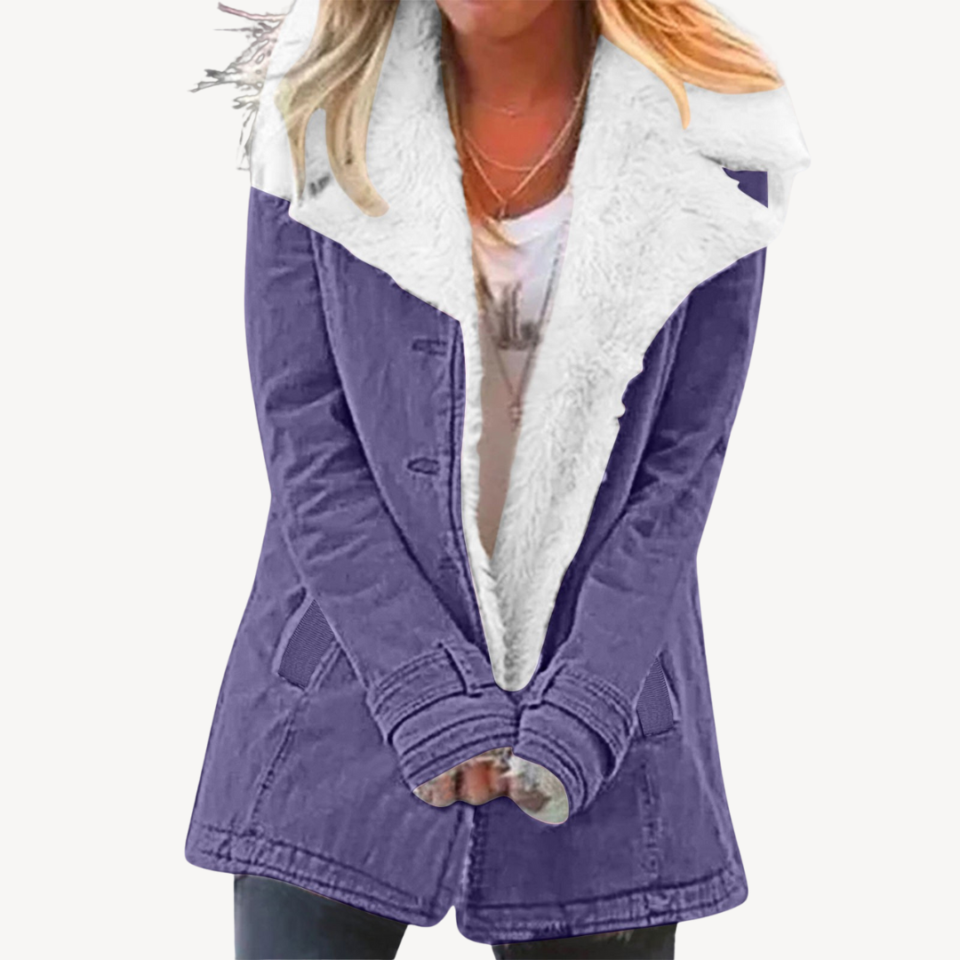Stilla | Damers Sherpa Futteret Denimjakke