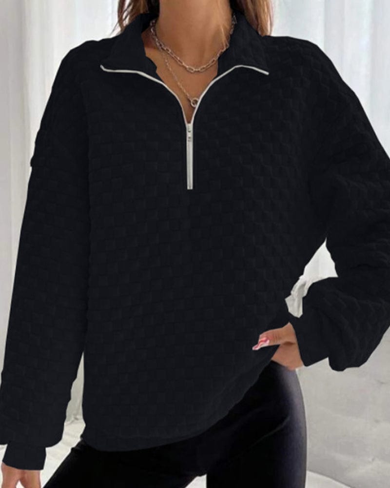Stilla | Zip-up Pullover Chic Modern Stil Ideel til vinteren