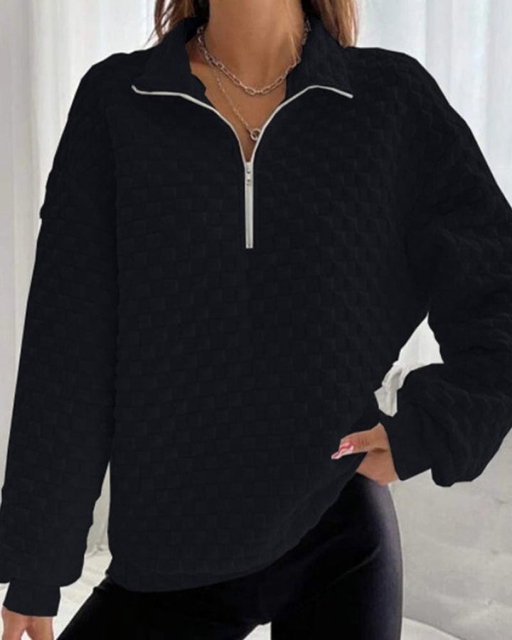 Stilla | Zip-up Pullover Chic Modern Stil Ideel til vinteren