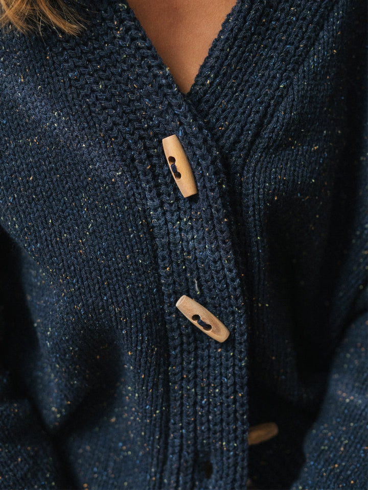 Stilla | Blauer Einfarbiger Pullover Mit Langen Ärmeln