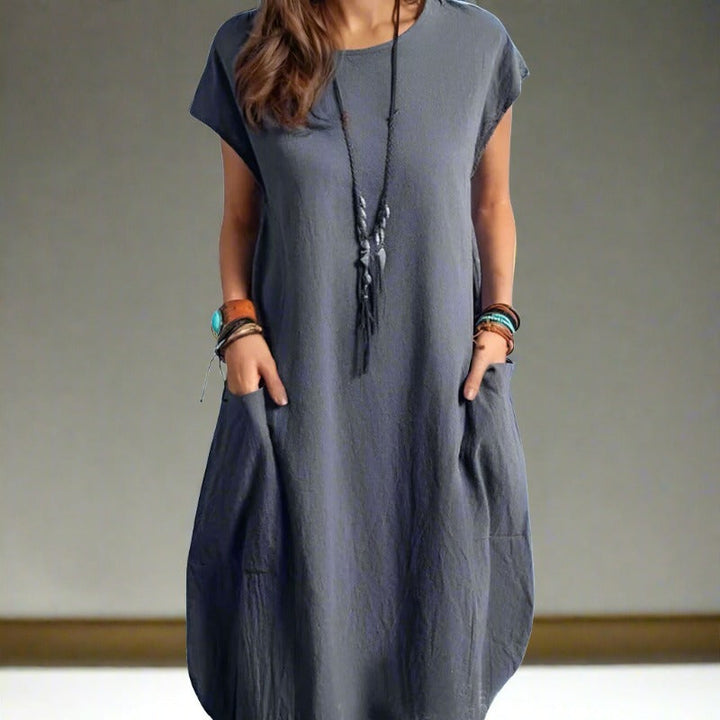 Stilla | Fashionabel Maxi Kjole Med Lommer