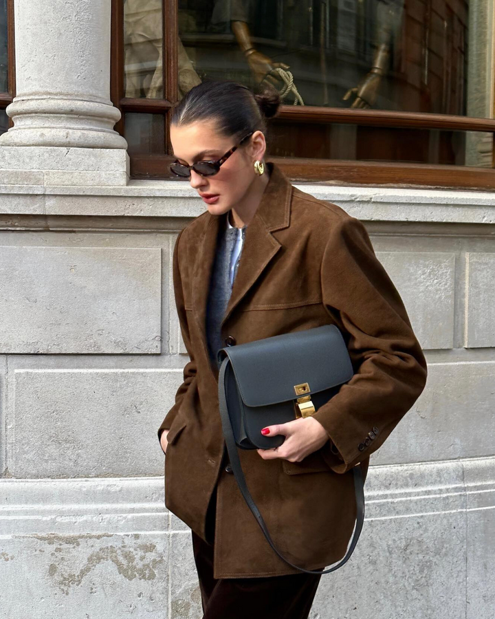 Stilla | Elegant blazer i ruskind