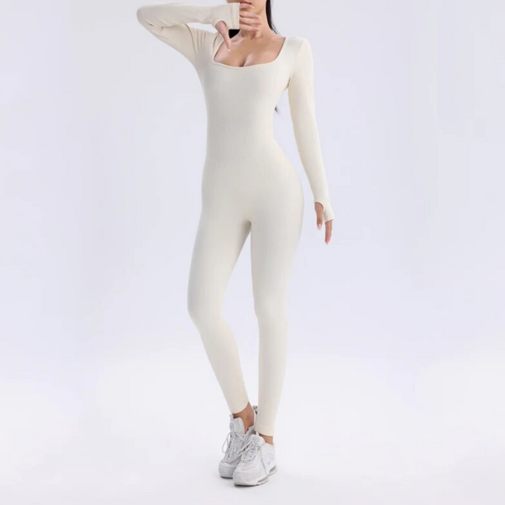 Stilla | Tæt siddende Langærmet Jumpsuit