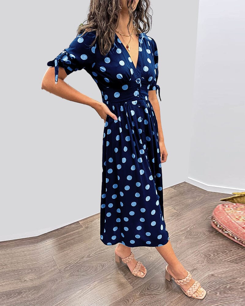 Stilla | Polka Dots V-hals Kjole