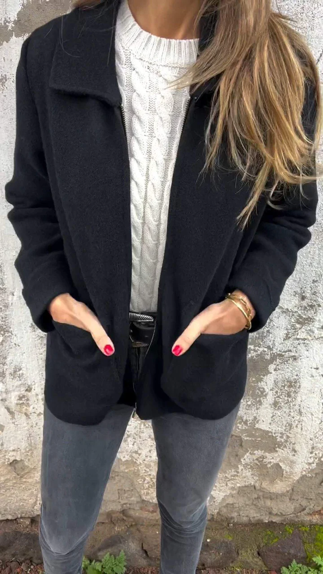 Stilla | Zip up Kort Jakke Modern Minimalistisk Overbeklædning