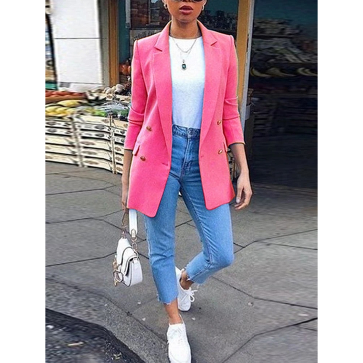 Stilla | Mellemlang Ensfarvet Kvinders Blazer