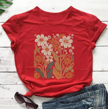 Stilla | Kvinder Vintage Vil blomster Skjorte