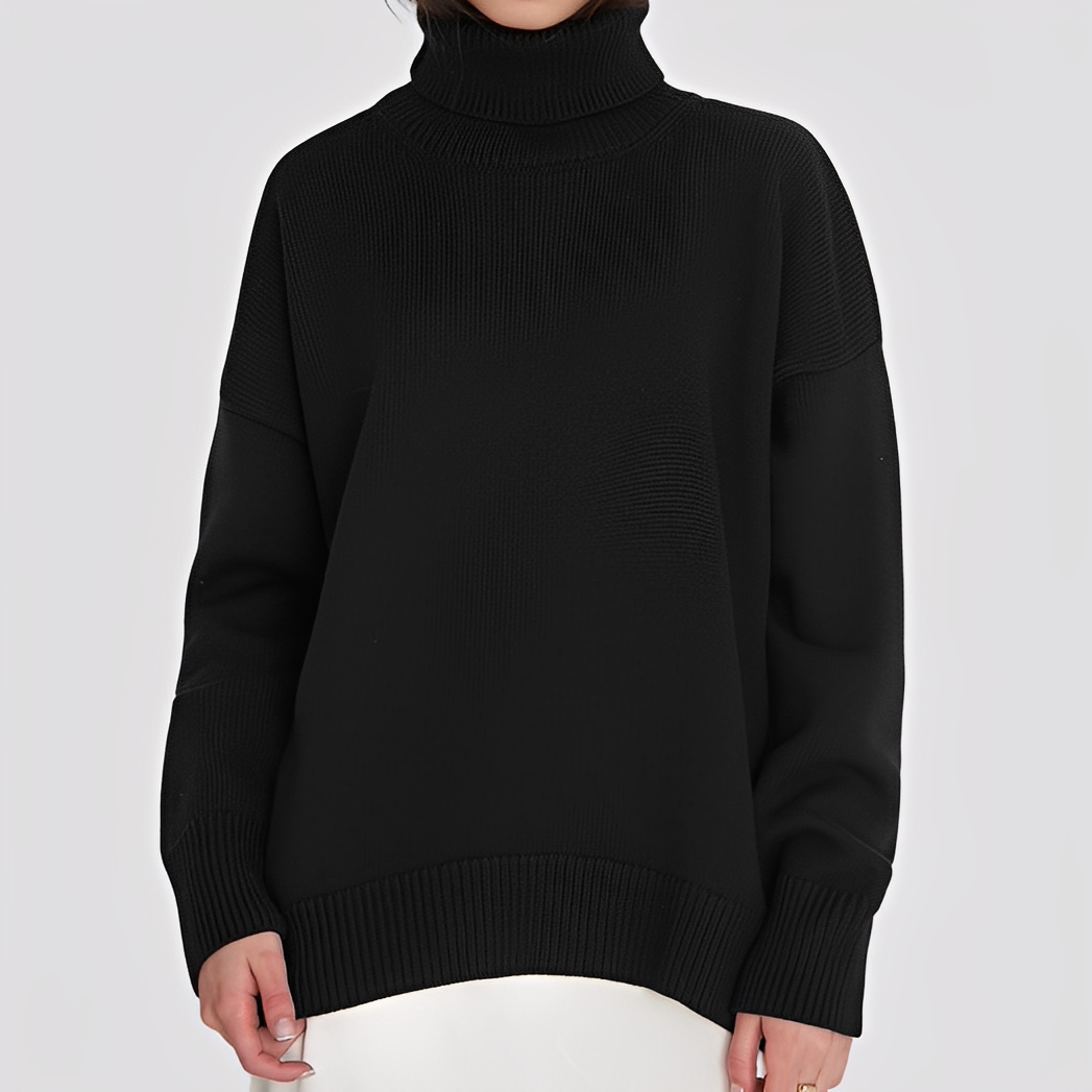 Stilla | Enkel, Oversized Rullekravesweater til Damer