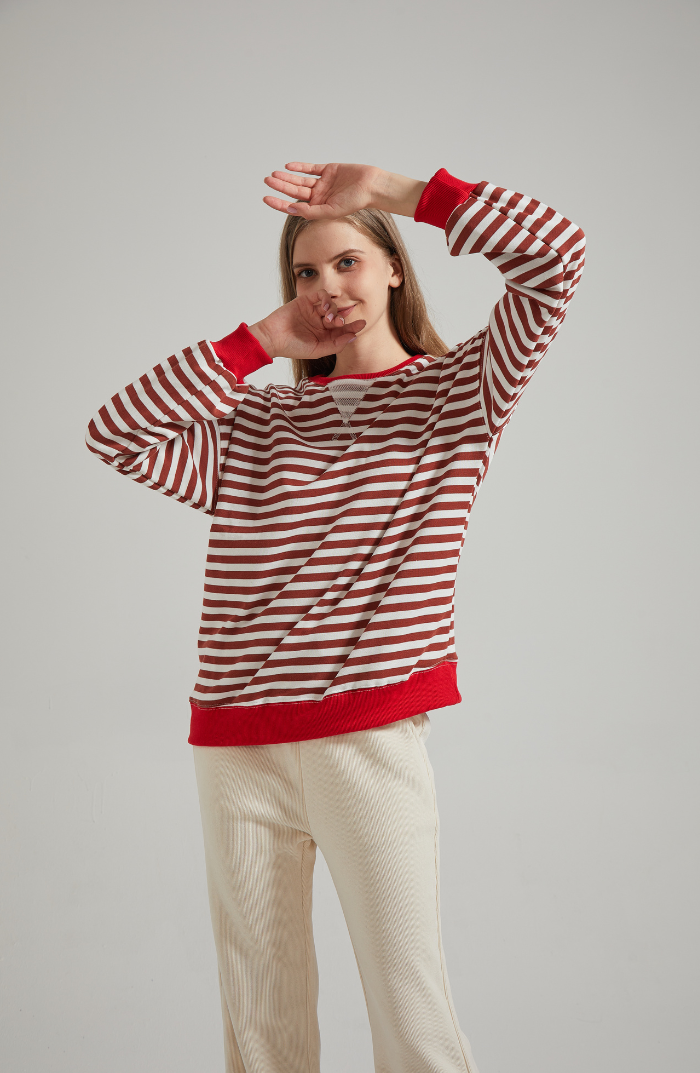 Stilla | Komfortabel Stribet Pullover