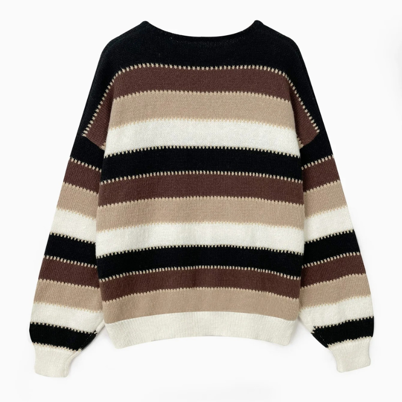 Stilla | Behagelig Pullover Med Brede Striber, Modepullover
