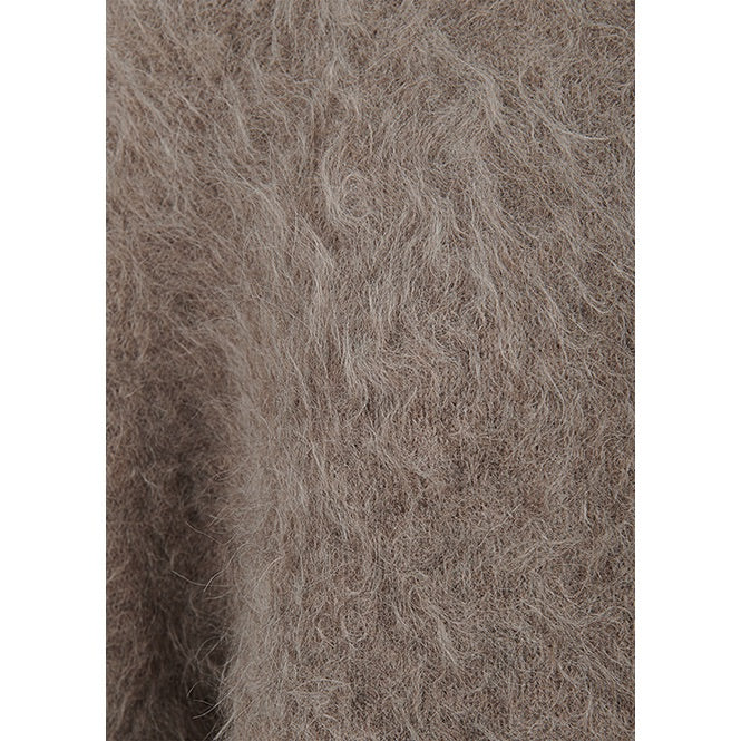 Stilla | Pullover i Blødt Strik Med Rund Halsudskæring i Taupe